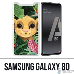 Coque Samsung Galaxy A80 / A90 - Disney Simba Bebe Feuilles