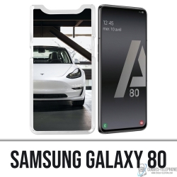 Custodia per Samsung Galaxy A80 / A90 - Tesla Model 3 bianca