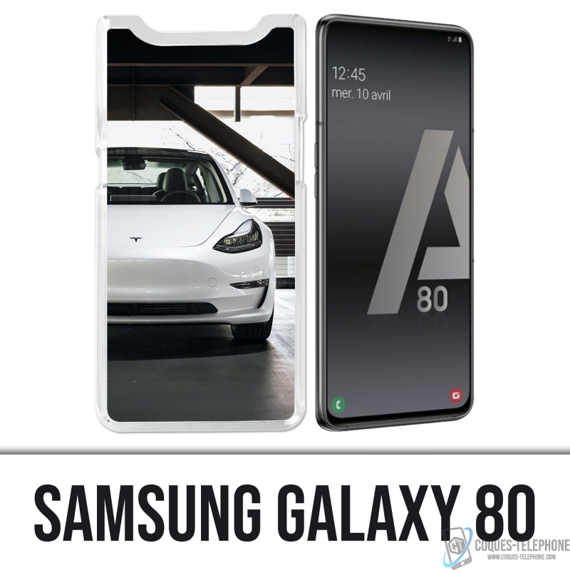 Samsung Galaxy A80 / A90 Case - Tesla Model 3 White
