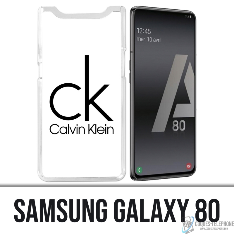 Coque Samsung Galaxy A80 / A90 - Calvin Klein Logo Blanc