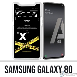 Custodia per Samsung Galaxy A80 / A90 - Righe incrociate bianco sporco