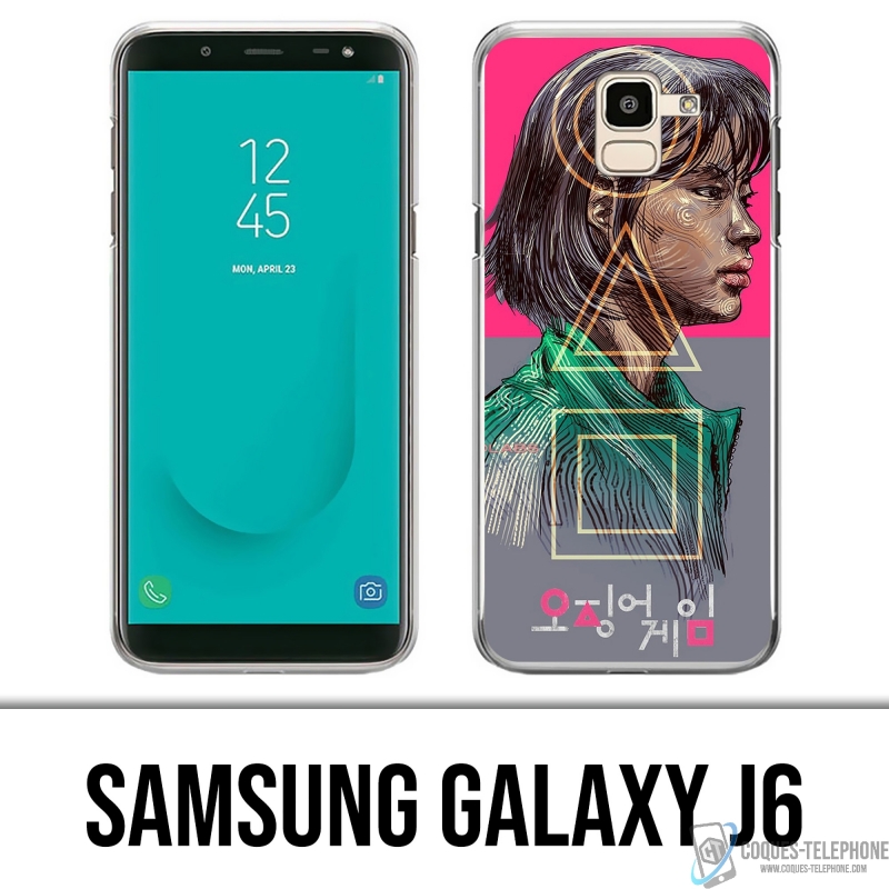Samsung Galaxy J6 case - Squid Game Girl Fanart