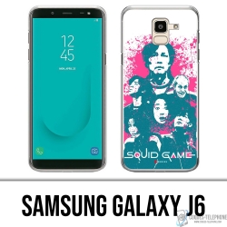 Funda Samsung Galaxy J6 - Splash de personajes del juego Squid