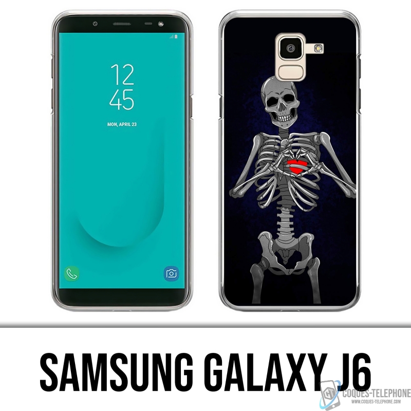 Coque Samsung Galaxy J6 - Coeur Squelette