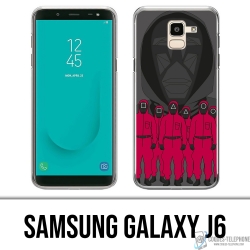 Cover Samsung Galaxy J6 - Agente dei cartoni animati del gioco del calamaro