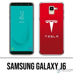 Custodia per Samsung Galaxy J6 - Logo Tesla Rossa