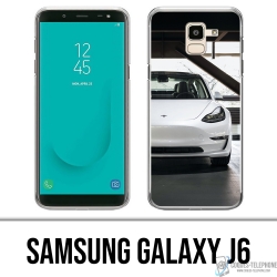 Samsung Galaxy J6 Case - Tesla Model 3 Weiß