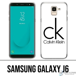 Custodia Samsung Galaxy J6 - Logo Calvin Klein Bianco