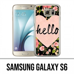 Samsung Galaxy S6 Hülle - Hallo rosa Herz