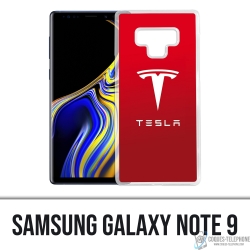 Coque Samsung Galaxy Note 9 - Tesla Logo Rouge