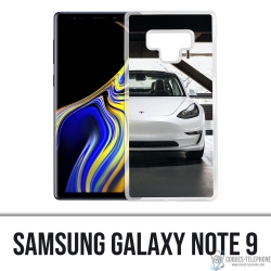 Samsung Galaxy Note 9 Case - Tesla Model 3 Weiß
