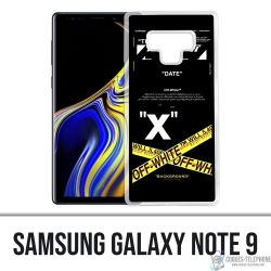 Custodia per Samsung Galaxy Note 9 - Righe incrociate bianco sporco