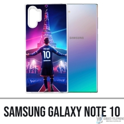 Coque Samsung Galaxy Note 10 - Messi PSG Paris Tour Eiffel