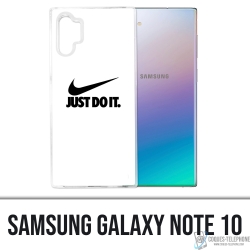 Coque Samsung Galaxy Note 10 - Nike Just Do It Blanc