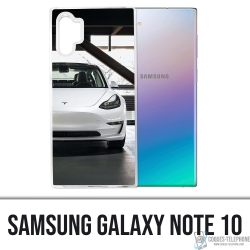 Coque Samsung Galaxy Note 10 - Tesla Model 3 Blanc