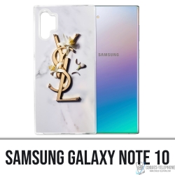 Cover Samsung Galaxy Note 10 - YSL Yves Saint Laurent Marble Flowers
