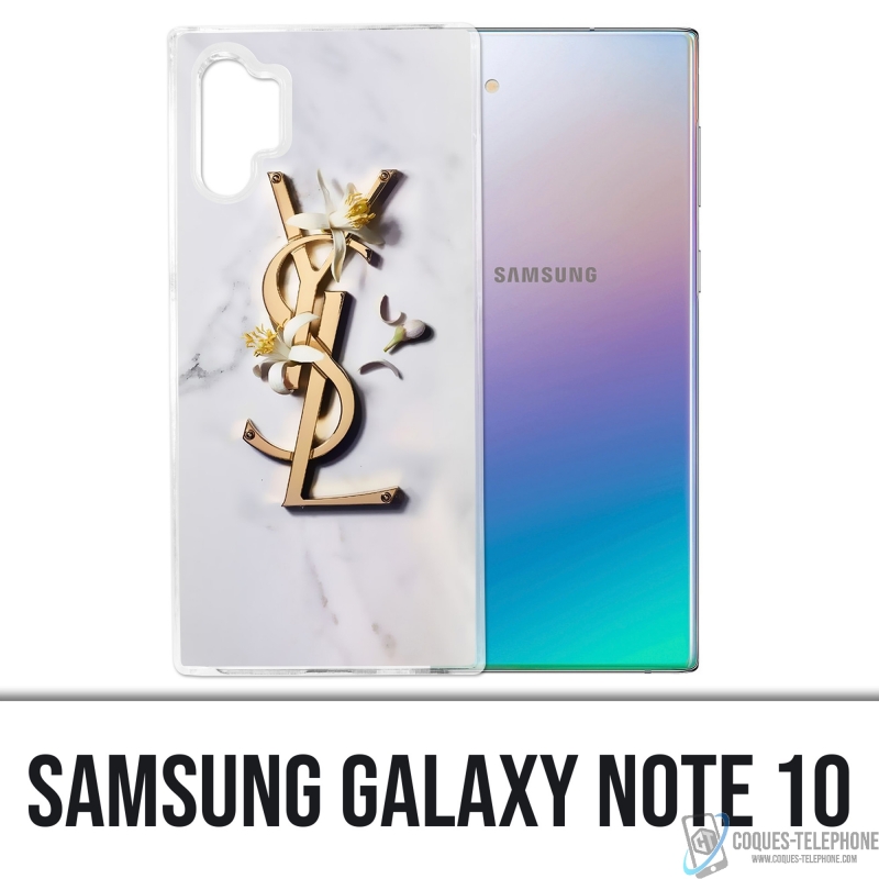 Coque Samsung Galaxy Note 10 - YSL Yves Saint Laurent Marbre Fleurs