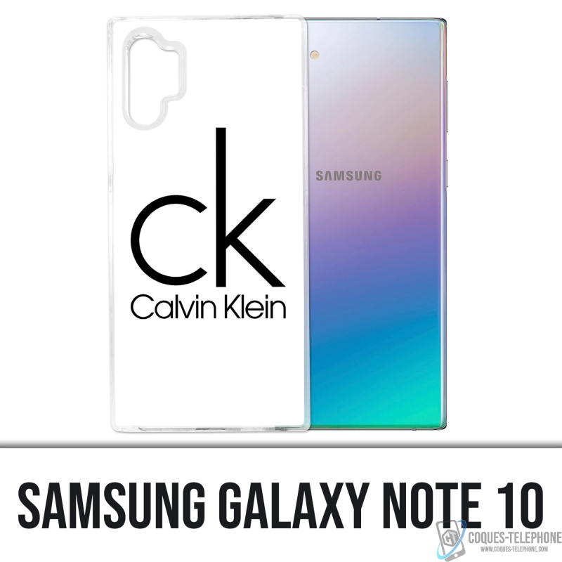 Custodia Samsung Galaxy Note 10 - Logo Calvin Klein bianco