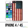 Coque iPhone 4 / 4S - Drapeau Usa