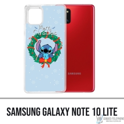 Custodia Samsung Galaxy Note 10 Lite - Stitch Merry Christmas