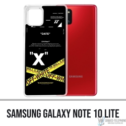 Coque Samsung Galaxy Note 10 Lite - Off White Crossed Lines