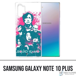 Funda Samsung Galaxy Note 10 Plus - Splash de personajes del juego Squid