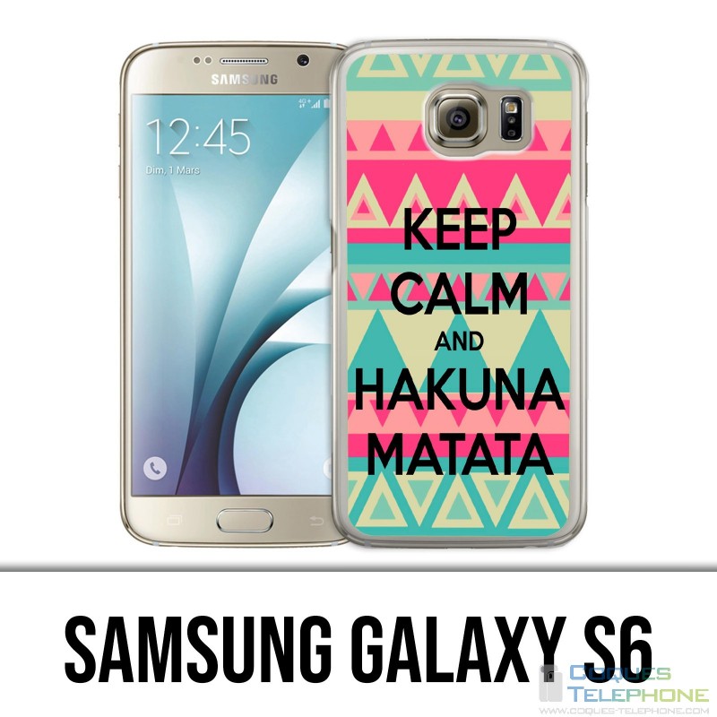 Carcasa Samsung Galaxy S6 - Mantenga la calma Hakuna Mattata