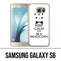 Samsung Galaxy S6 Hülle - Behalten Sie ruhiges Pandicorn-Panda-Einhorn