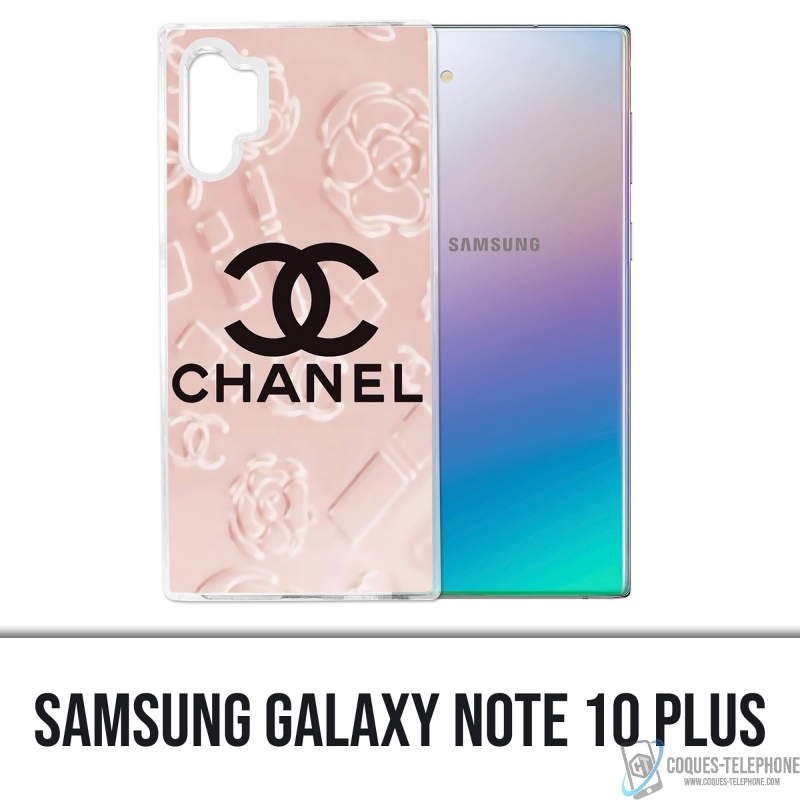 Samsung Galaxy Note 10 Plus Case - Chanel Rosa Hintergrund