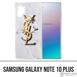 Coque Samsung Galaxy Note 10 Plus - YSL Yves Saint Laurent Marbre Fleurs