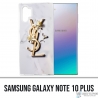 Funda Samsung Galaxy Note 10 Plus - YSL Yves Saint Laurent Marble Flowers