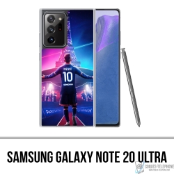 Coque Samsung Galaxy Note 20 Ultra - Messi PSG Paris Tour Eiffel