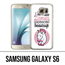 Samsung Galaxy S6 Hülle - Einhörner