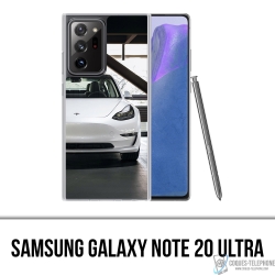 Coque Samsung Galaxy Note 20 Ultra - Tesla Model 3 Blanc