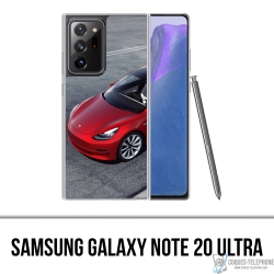Coque Samsung Galaxy Note 20 Ultra - Tesla Model 3 Rouge