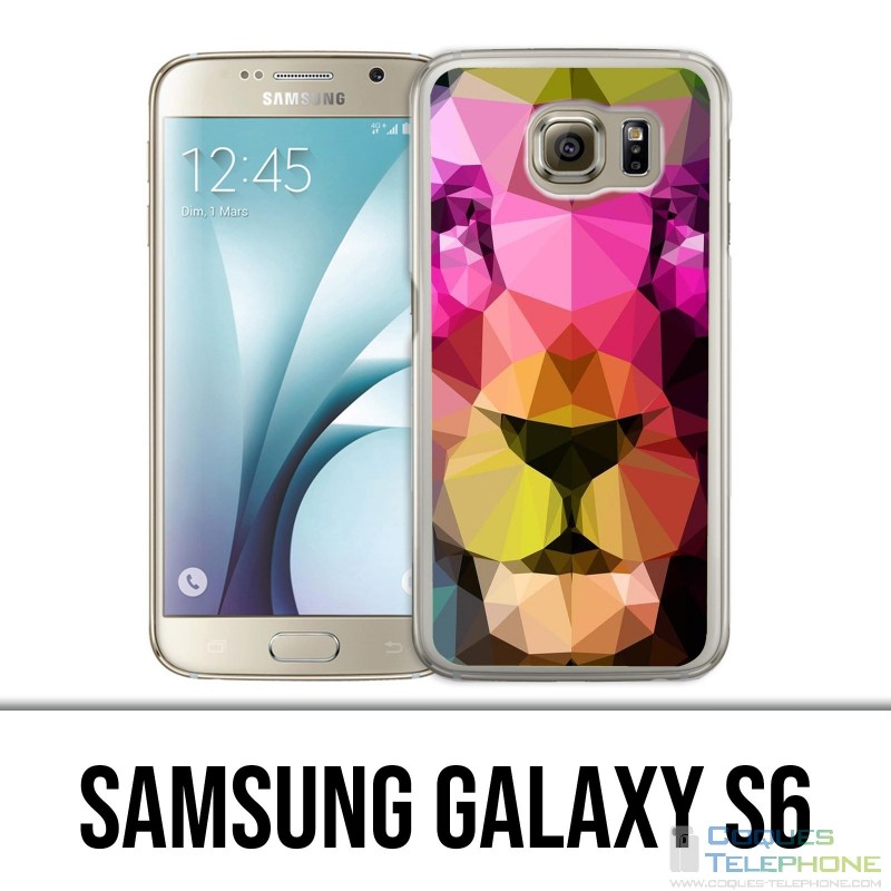 Coque Samsung Galaxy S6 - Lion Geometrique