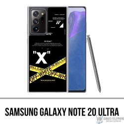 Custodia per Samsung Galaxy Note 20 Ultra - Righe incrociate bianco sporco