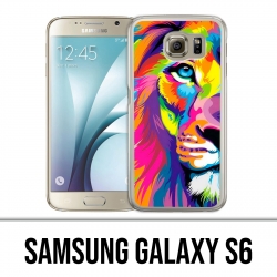 Samsung Galaxy S6 Hülle - Mehrfarbiger Löwe