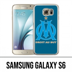 Custodia Samsung Galaxy S6 - Logo Om Marsiglia Grande sfondo blu