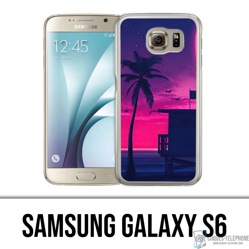 Samsung Galaxy S6 Case - Miami Beach Purple