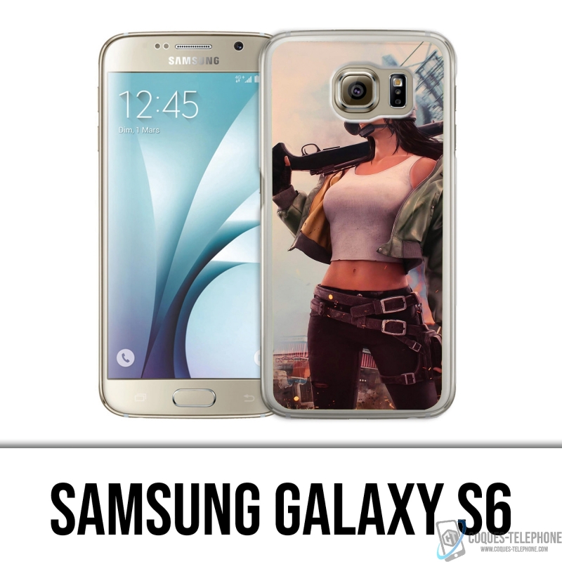 salida oxígeno Marco de referencia Funda para Samsung Galaxy S6 - PUBG Girl