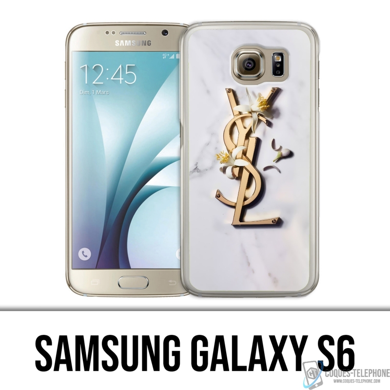 Samsung Galaxy S6 case - YSL Yves Saint Laurent Marble Flowers