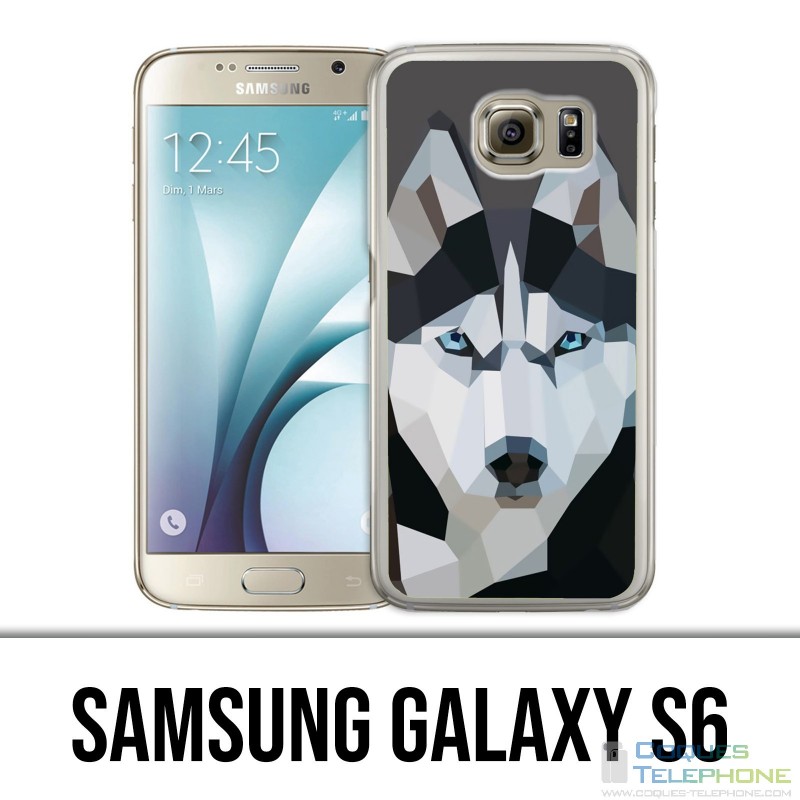 Samsung Galaxy S6 Hülle - Husky Origami Wolf