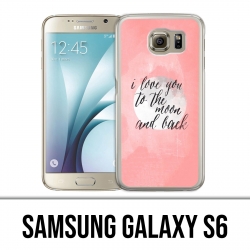 Samsung Galaxy S6 Hülle - Love Message Moon Zurück