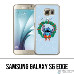 Coque Samsung Galaxy S6 edge - Stitch Merry Christmas