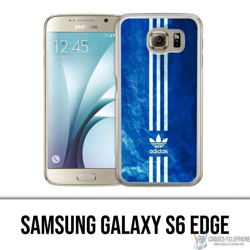 Coque Samsung Galaxy S6 edge - Adidas Bandes Bleu