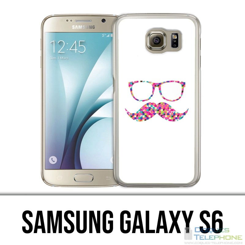 Samsung Galaxy S6 Hülle - Schnurrbartbrille