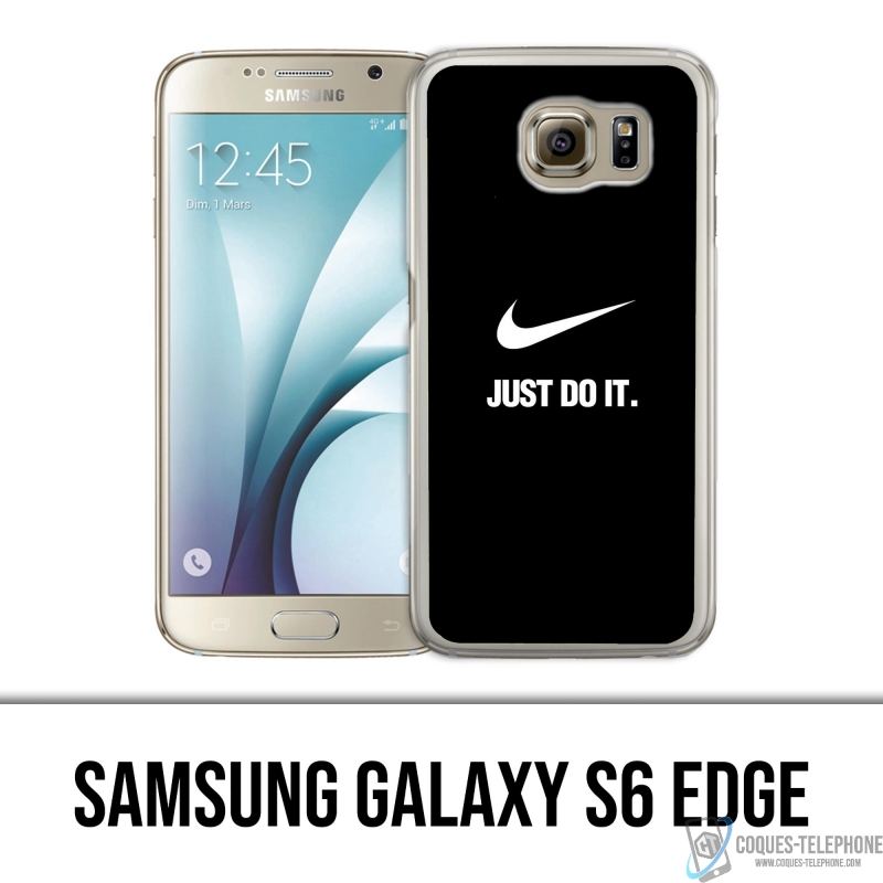 Samsung Galaxy S6 Edge Case - Nike Just Do It Schwarz