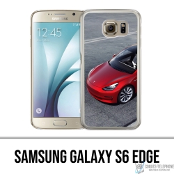 Coque Samsung Galaxy S6 edge - Tesla Model 3 Rouge