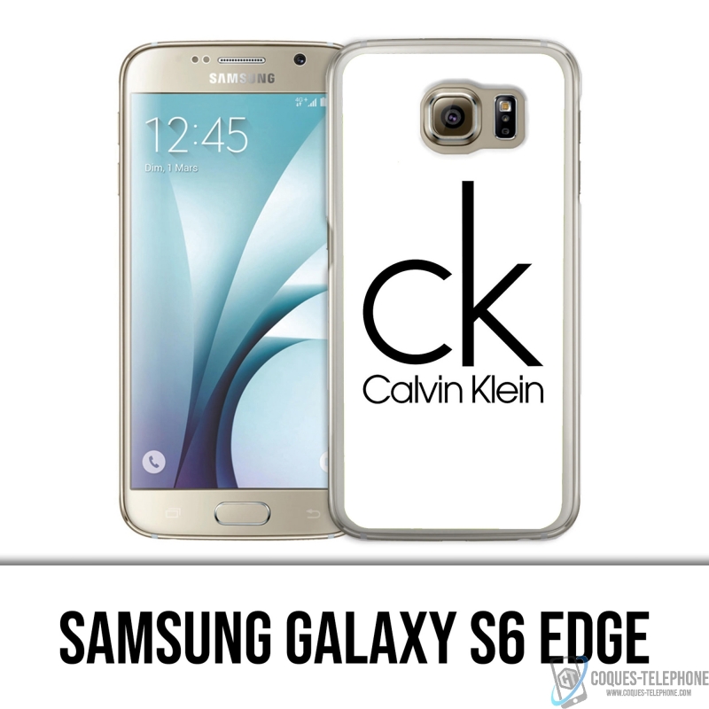 plan de estudios cálmese extinción Funda para Samsung Galaxy S6 edge - Calvin Klein Logo Blanco